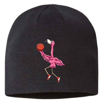 Flamingo Basketball Flamingo Playing Basketball Flamingo Sustainable Beanie