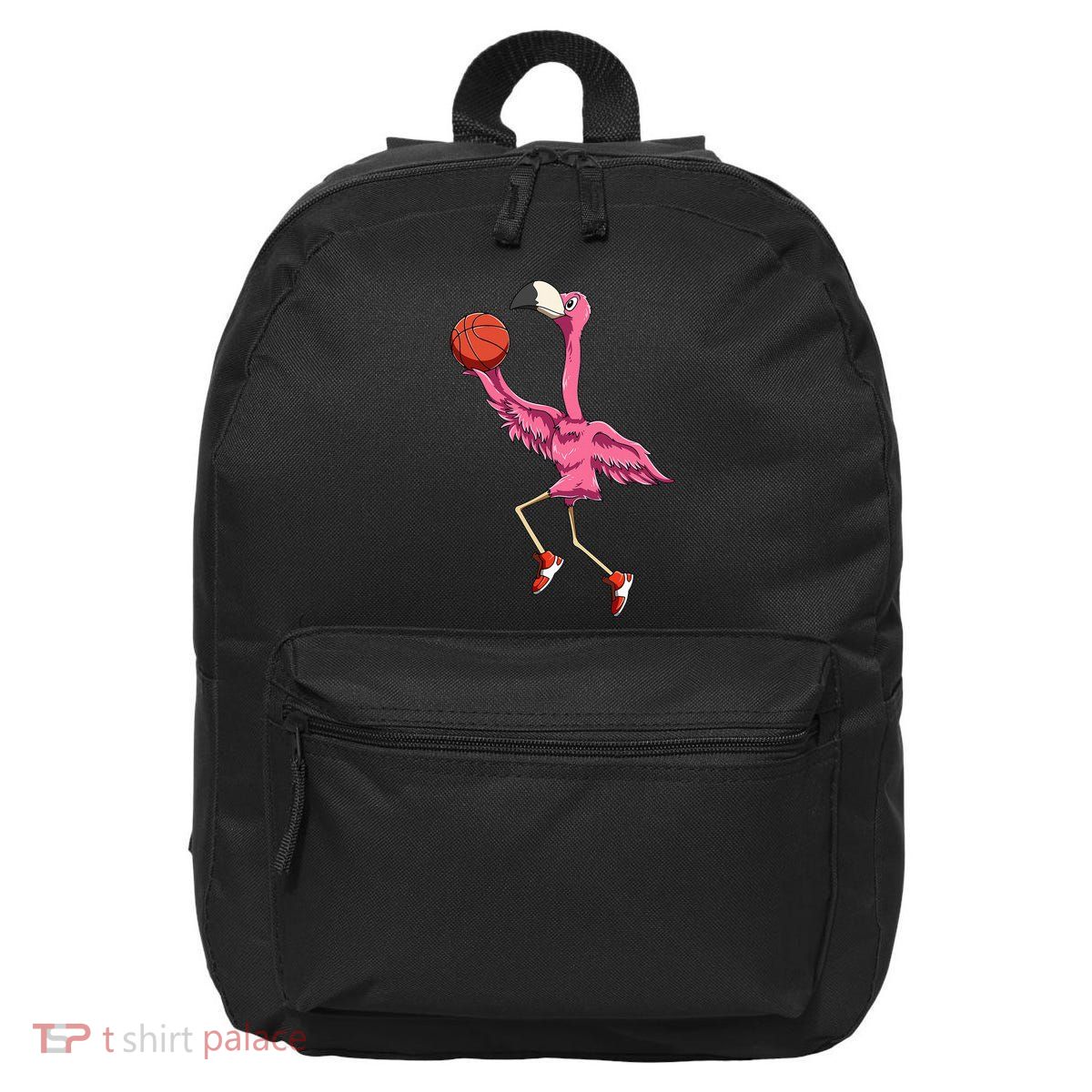 Flamingo Basketball Flamingo Playing Basketball Flamingo 16 in Basic Backpack