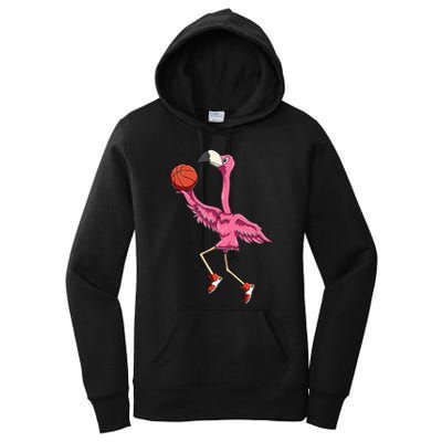 Flamingo Basketball Flamingo Playing Basketball Flamingo Women's Pullover Hoodie