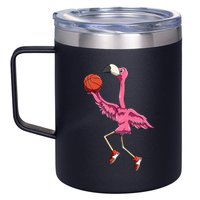 Flamingo Basketball Flamingo Playing Basketball Flamingo 12oz Stainless Steel Coffee Mug