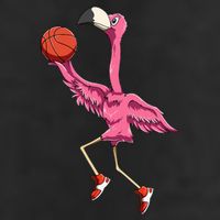 Flamingo Basketball Flamingo Playing Basketball Flamingo 25L Jumbo Tote