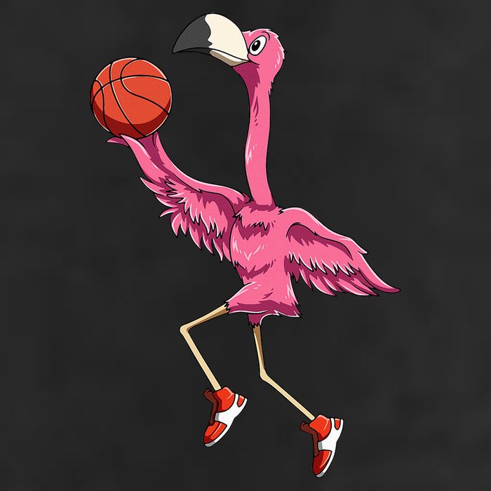 Flamingo Basketball Flamingo Playing Basketball Flamingo 25L Jumbo Tote