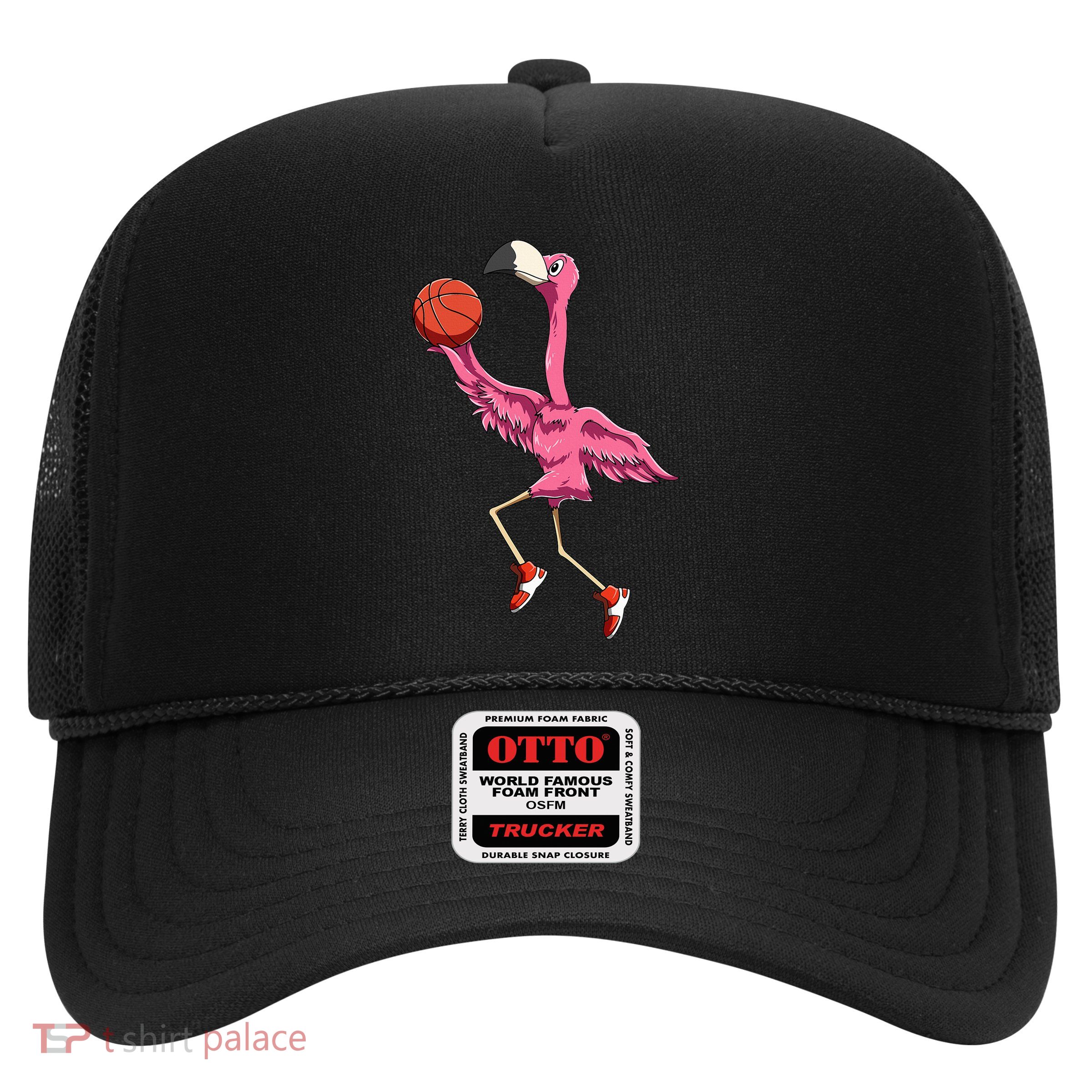 Flamingo Basketball Flamingo Playing Basketball Flamingo Trucker Hat