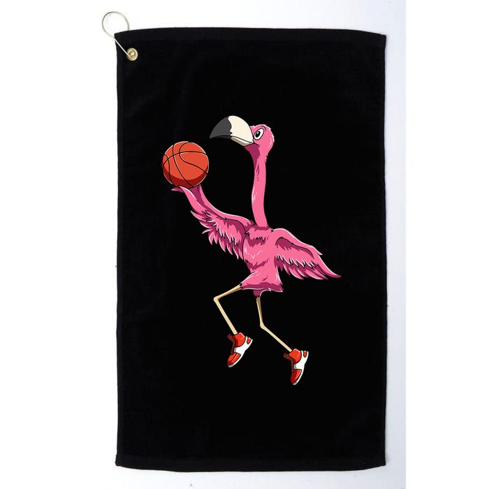Flamingo Basketball Flamingo Playing Basketball Flamingo Golf Towel