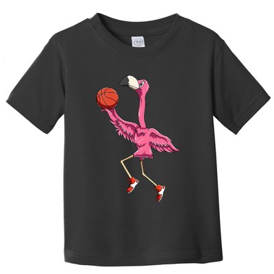 Flamingo Basketball Flamingo Playing Basketball Flamingo Toddler T-Shirt