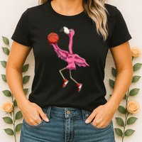 Flamingo Basketball Flamingo Playing Basketball Flamingo Womens T-Shirt