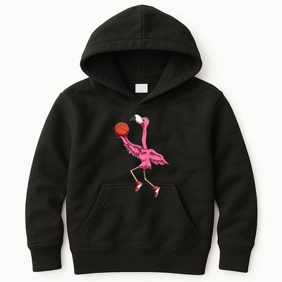 Flamingo Basketball Flamingo Playing Basketball Flamingo Kids Hoodie