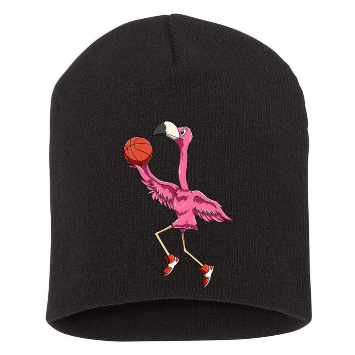 Flamingo Basketball Flamingo Playing Basketball Flamingo Short Acrylic Beanie