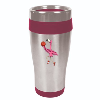 Flamingo Basketball Flamingo Playing Basketball Flamingo 16oz Travel Tumbler
