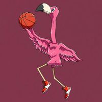 Flamingo Basketball Flamingo Playing Basketball Flamingo 16oz Travel Tumbler