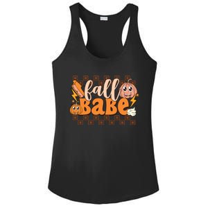 Fall Babe Fall Vibes Autumn Season Thanksgiving Pumpkin Spice Funny Ladies PosiCharge Competitor Racerback Tank