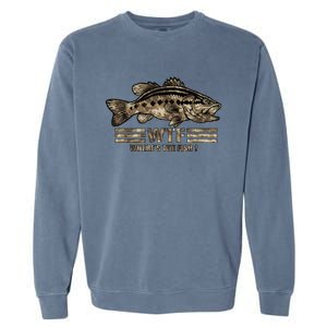 Funny Bass Fishing Camo Wtf Wheres The Fish Cool Gift Garment-Dyed Sweatshirt