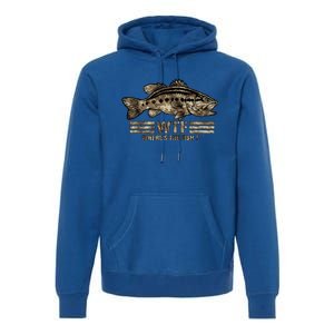 Funny Bass Fishing Camo Wtf Wheres The Fish Cool Gift Premium Hoodie