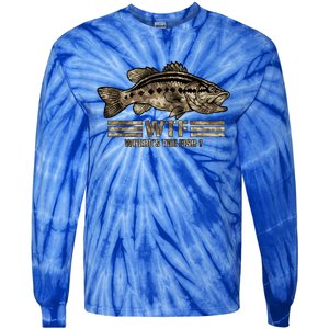 Funny Bass Fishing Camo Wtf Wheres The Fish Cool Gift Tie-Dye Long Sleeve Shirt