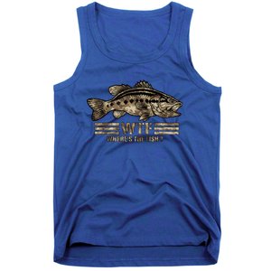 Funny Bass Fishing Camo Wtf Wheres The Fish Cool Gift Tank Top