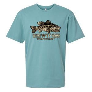 Funny Bass Fishing Camo Wtf Wheres The Fish Cool Gift Sueded Cloud Jersey T-Shirt