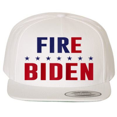 Fire Biden Funny Anti Biden Wool Snapback Cap