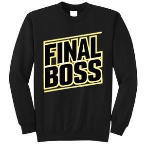 Final Boss Funny Tough As A Rock Wrestling Mma Gamer Sweatshirt