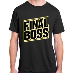 Final Boss Funny Tough As A Rock Wrestling Mma Gamer Adult ChromaSoft Performance T-Shirt