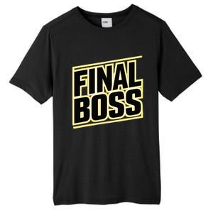 Final Boss Funny Tough As A Rock Wrestling Mma Gamer Tall Fusion ChromaSoft Performance T-Shirt