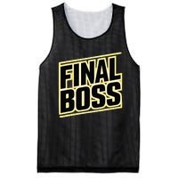 Final Boss Funny Tough As A Rock Wrestling Mma Gamer Mesh Reversible Basketball Jersey Tank