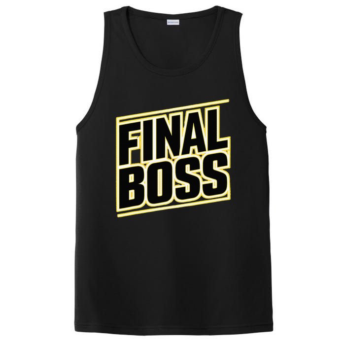 Final Boss Funny Tough As A Rock Wrestling Mma Gamer PosiCharge Competitor Tank