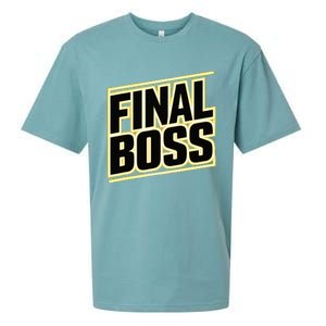 Final Boss Funny Tough As A Rock Wrestling Mma Gamer Sueded Cloud Jersey T-Shirt