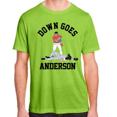 Funny Baseball Fight Down Goes Anderson Adult ChromaSoft Performance T-Shirt