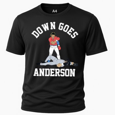 Funny Baseball Fight Down Goes Anderson Performance Shirt