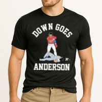 Funny Baseball Fight Down Goes Anderson Cooling Performance Crew T-Shirt
