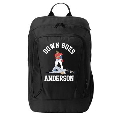 Funny Baseball Fight Down Goes Anderson City Backpack