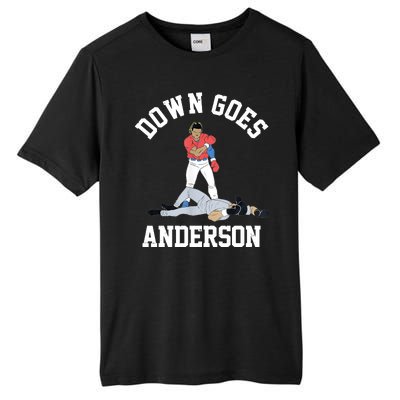 Funny Baseball Fight Down Goes Anderson Tall Fusion ChromaSoft Performance T-Shirt