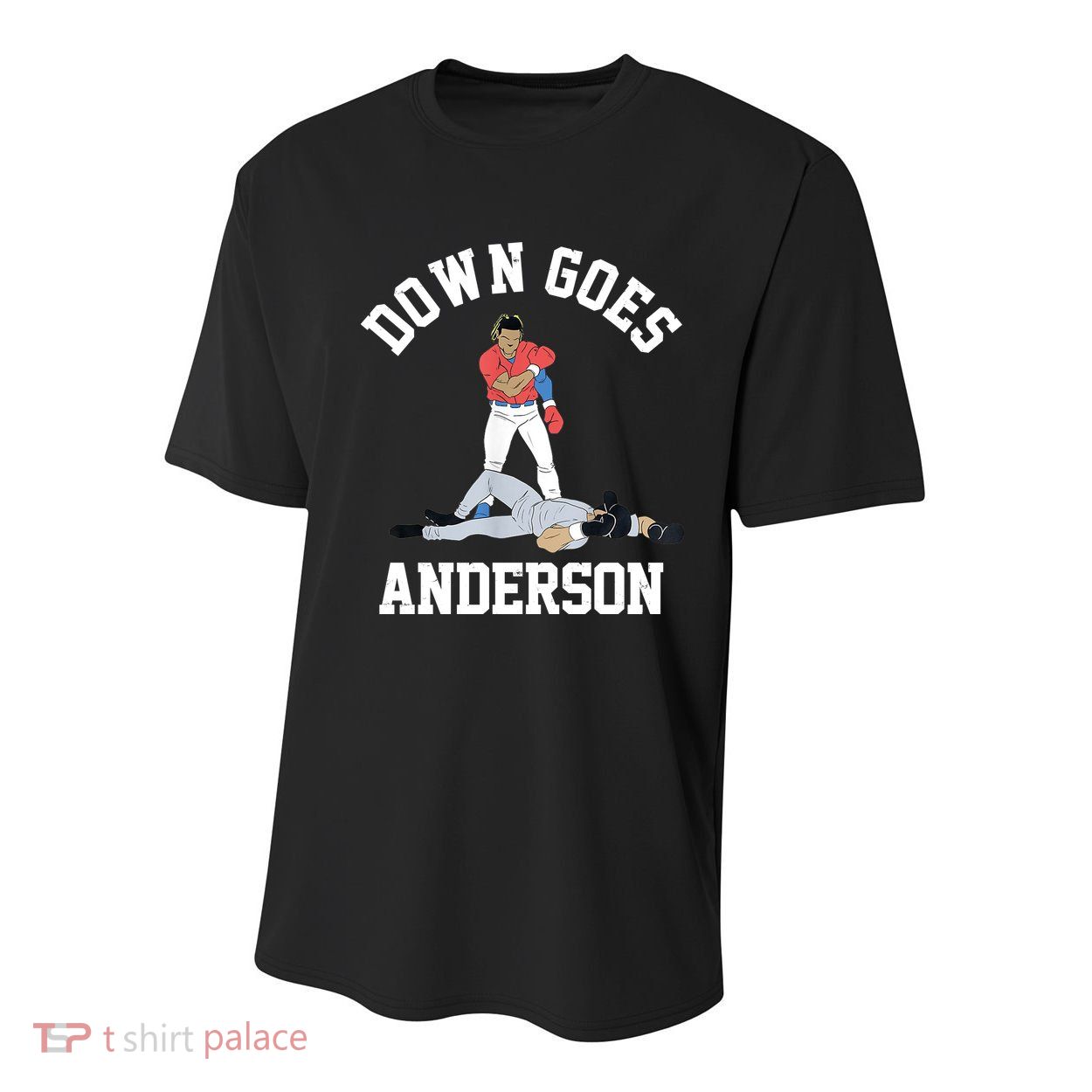Funny Baseball Fight Down Goes Anderson Youth Performance Sprint T-Shirt
