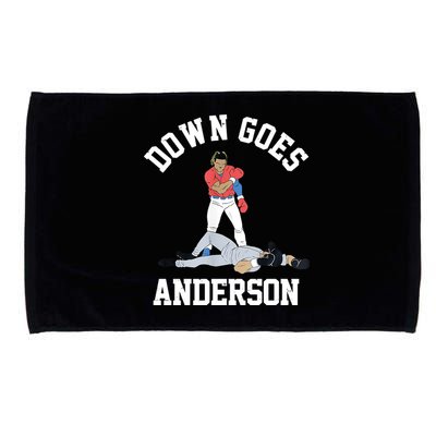 Funny Baseball Fight Down Goes Anderson Microfiber Hand Towel