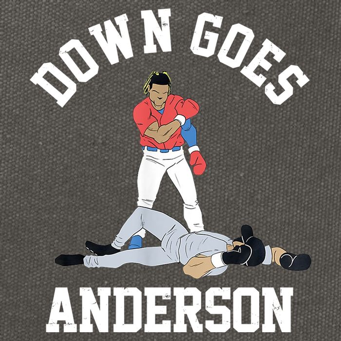 Funny Baseball Fight Down Goes Anderson Cotton Canvas Backpack