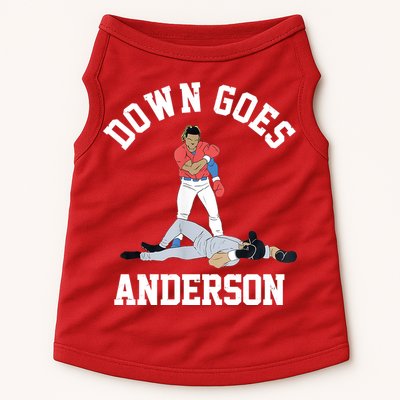 Funny Baseball Fight Down Goes Anderson Doggie Tank