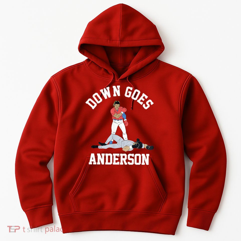 Funny Baseball Fight Down Goes Anderson Hoodie