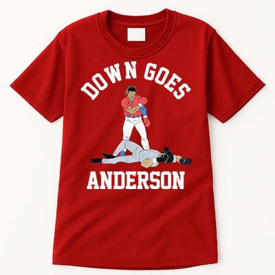 Funny Baseball Fight Down Goes Anderson Tall T-Shirt