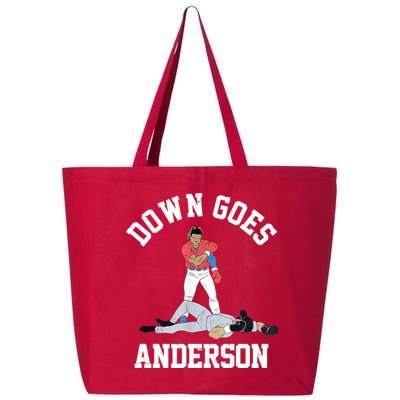 Funny Baseball Fight Down Goes Anderson 25L Jumbo Tote