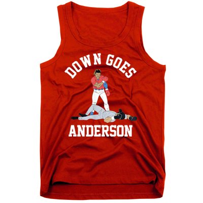 Funny Baseball Fight Down Goes Anderson Tank Top