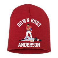 Funny Baseball Fight Down Goes Anderson Short Acrylic Beanie