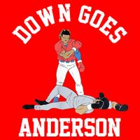Funny Baseball Fight Down Goes Anderson Kids T-Shirt