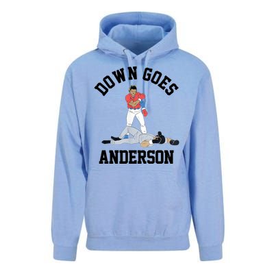 Funny Baseball Fight Down Goes Anderson Unisex Surf Hoodie