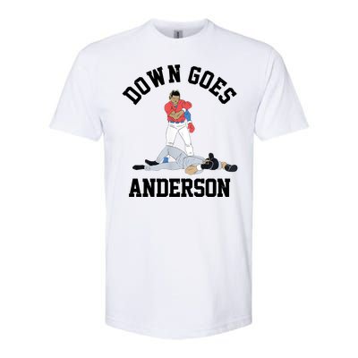 Funny Baseball Fight Down Goes Anderson Softstyle CVC T-Shirt