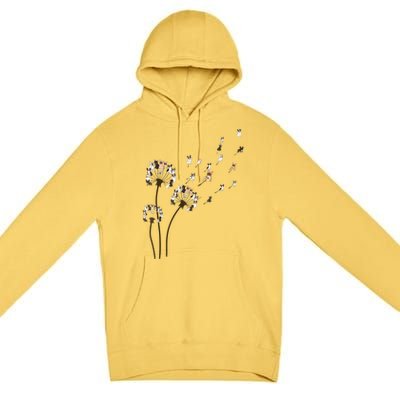 French Bulldog Flower Fly Dandelion Funny Dog Lovers Premium Pullover Hoodie