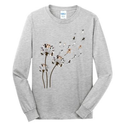 French Bulldog Flower Fly Dandelion Funny Dog Lovers Tall Long Sleeve T-Shirt