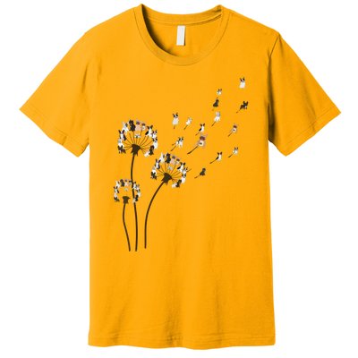 French Bulldog Flower Fly Dandelion Funny Dog Lovers Premium T-Shirt