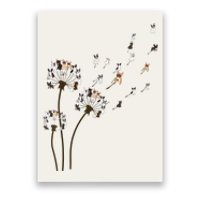 French Bulldog Flower Fly Dandelion Funny Dog Lovers Poster