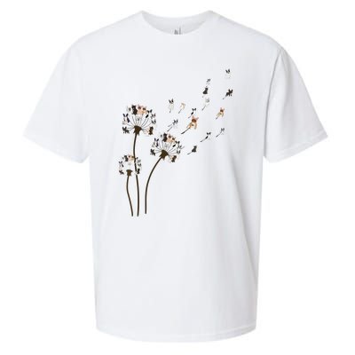 French Bulldog Flower Fly Dandelion Funny Dog Lovers Sueded Cloud Jersey T-Shirt