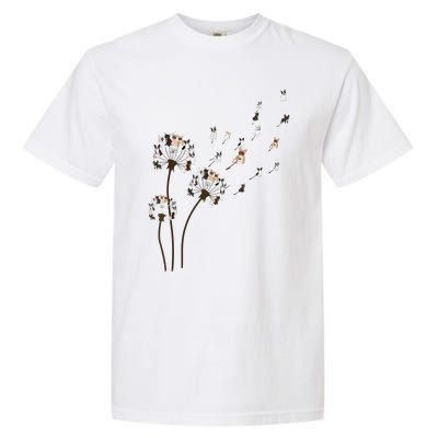 French Bulldog Flower Fly Dandelion Funny Dog Lovers Garment-Dyed Heavyweight T-Shirt